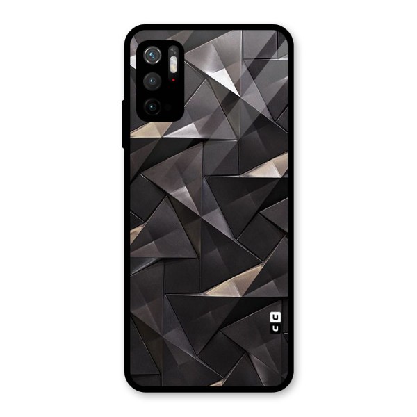 Carved Triangles Glass Back Case for Poco M3 Pro 5G