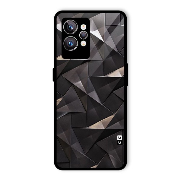 Carved Triangles Glass Back Case for Realme GT2 Pro