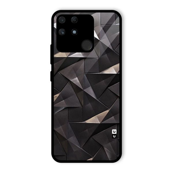 Carved Triangles Glass Back Case for Realme Narzo 50A