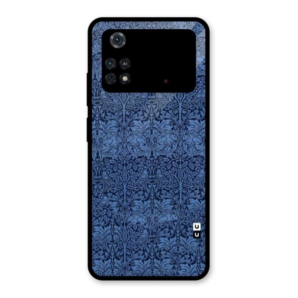 Carving Design Glass Back Case for Poco M4 Pro 4G