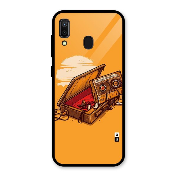 Casette Box Glass Back Case for Galaxy A30