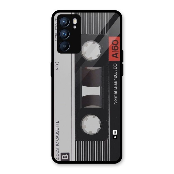 Casette Design Glass Back Case for Oppo Reno6 5G