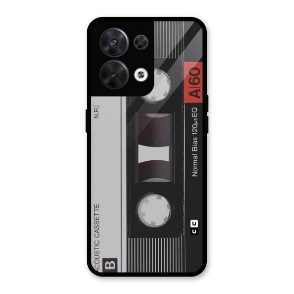 Casette Design Glass Back Case for Oppo Reno8 5G