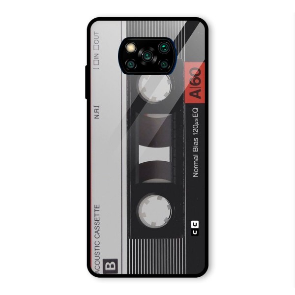 Casette Design Glass Back Case for Poco X3 Pro