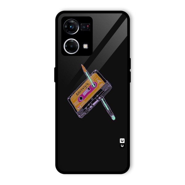 Casette Nostalgia Glass Back Case for Oppo F21s Pro 4G