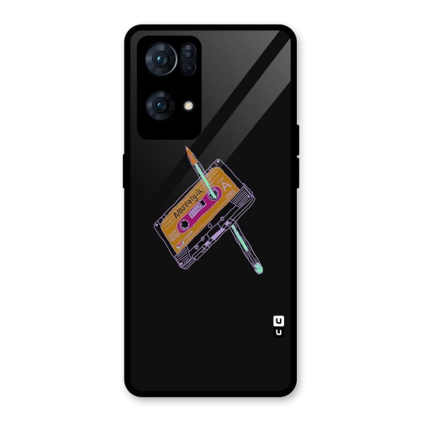 Casette Nostalgia Glass Back Case for Oppo Reno7 Pro 5G