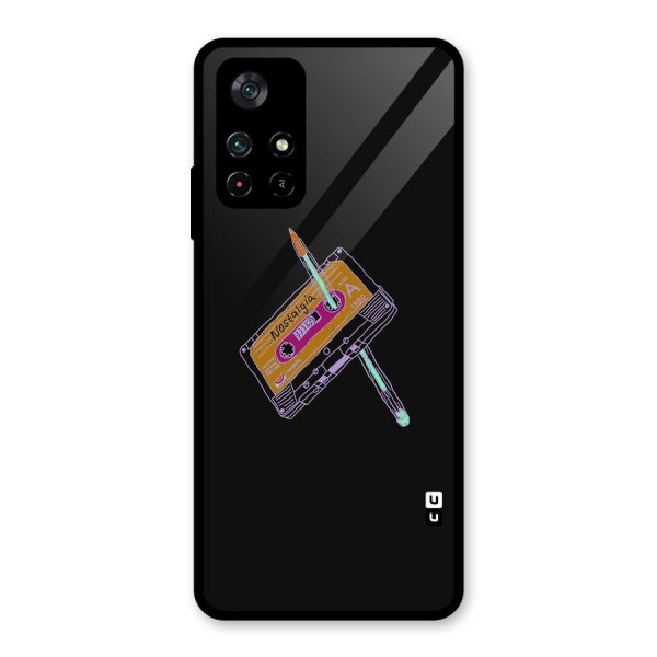 Casette Nostalgia Glass Back Case for Poco M4 Pro 5G