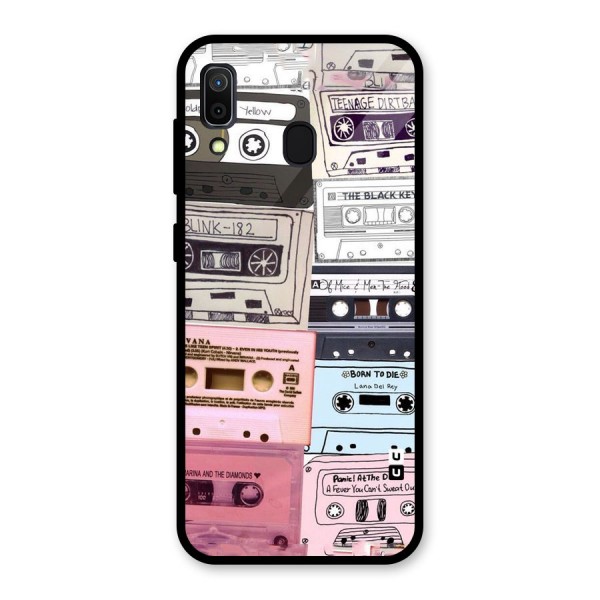 Casette Rolling Glass Back Case for Galaxy A30