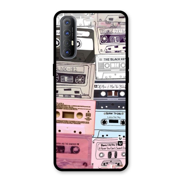 Casette Rolling Glass Back Case for Oppo Reno3 Pro