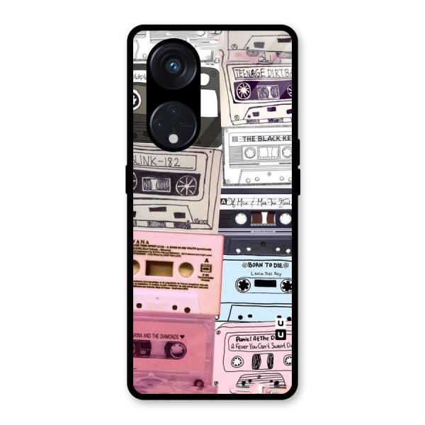 Casette Rolling Glass Back Case for Reno8 T 5G