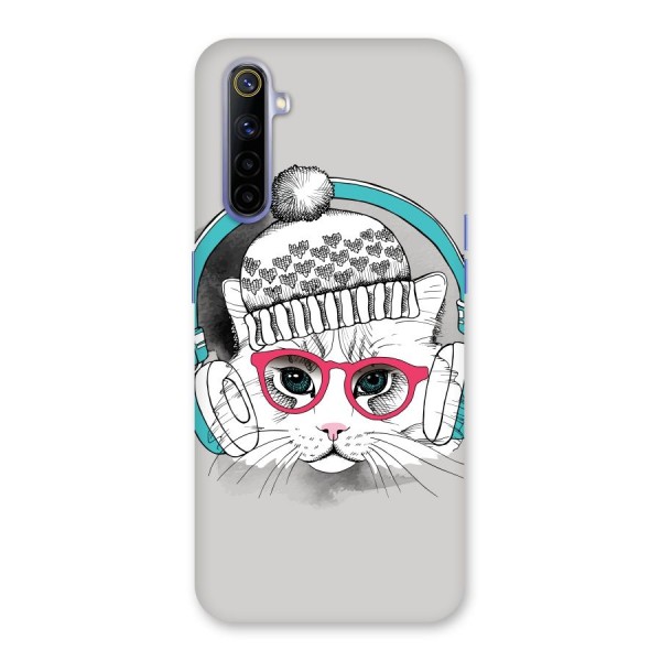 Cat Headphones Back Case for Realme 6