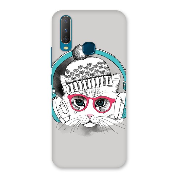 Cat Headphones Back Case for Vivo Y12