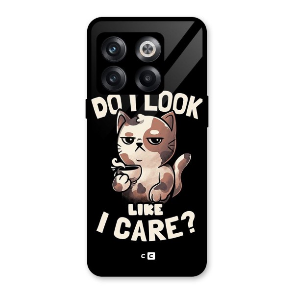 Cat Look Like Care Glass Back Case for OnePlus 10T