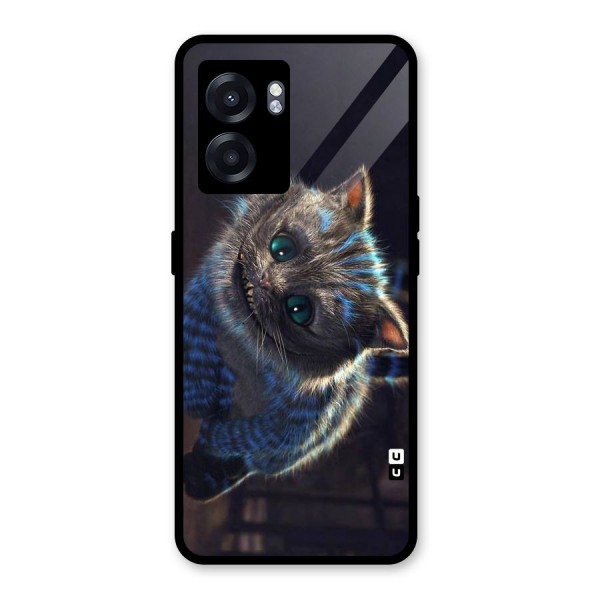 Cat Smile Glass Back Case for Oppo K10 (5G)