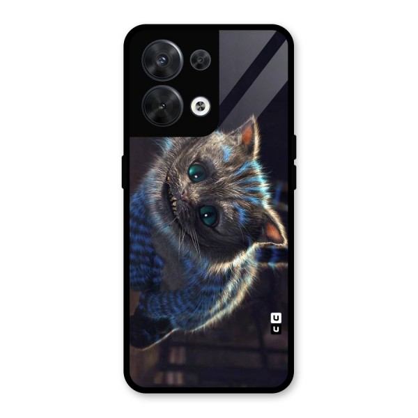 Cat Smile Glass Back Case for Oppo Reno8 5G