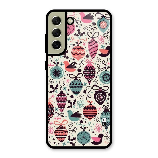 Celebration Pattern Glass Back Case for Galaxy S21 FE 5G