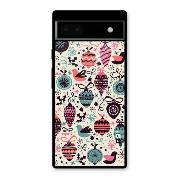 Celebration Pattern Glass Back Case for Google Pixel 6a