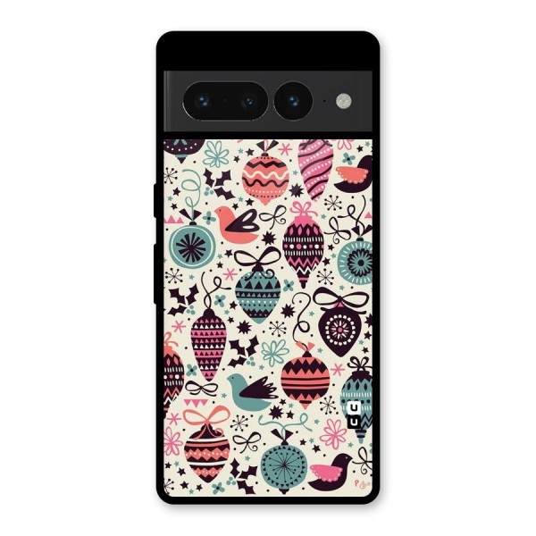 Celebration Pattern Glass Back Case for Google Pixel 7 Pro