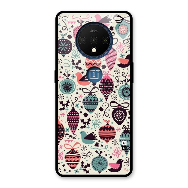 Celebration Pattern Glass Back Case for OnePlus 7T