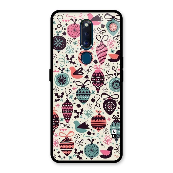 Celebration Pattern Glass Back Case for Oppo F11 Pro