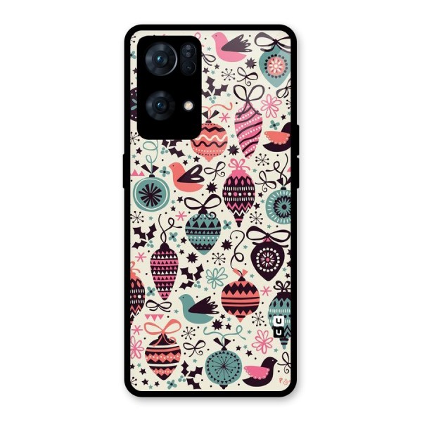 Celebration Pattern Glass Back Case for Oppo Reno7 Pro 5G