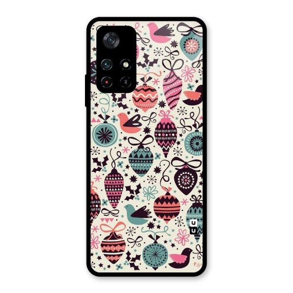 Celebration Pattern Glass Back Case for Poco M4 Pro 5G