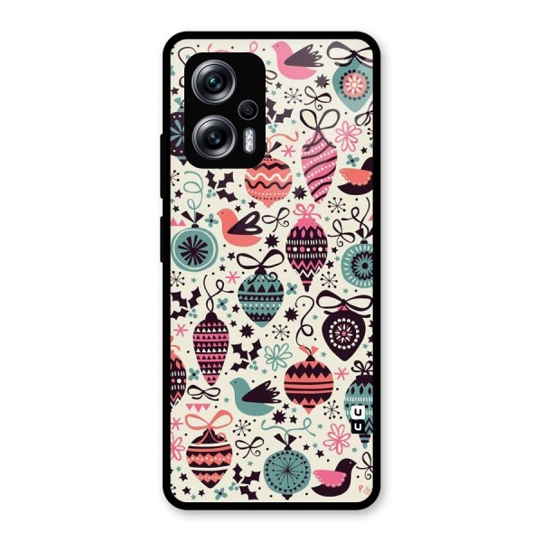 Celebration Pattern Glass Back Case for Redmi K50i