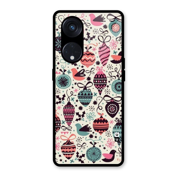 Celebration Pattern Glass Back Case for Reno8 T 5G