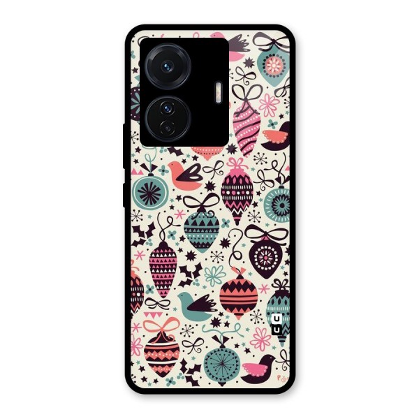 Celebration Pattern Glass Back Case for Vivo T1 Pro