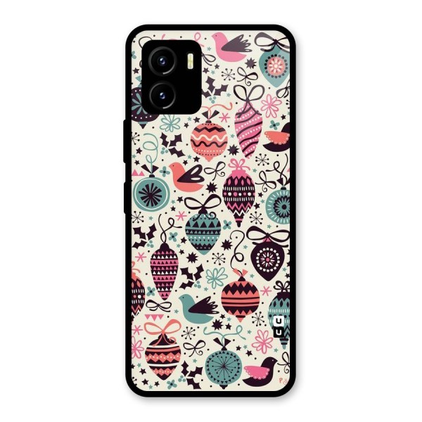 Celebration Pattern Glass Back Case for Vivo Y15s