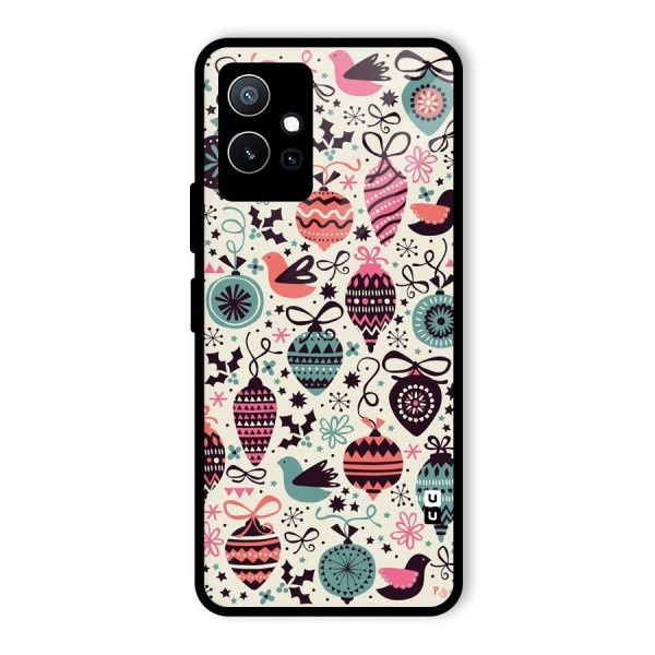 Celebration Pattern Glass Back Case for Vivo iQOO Z6