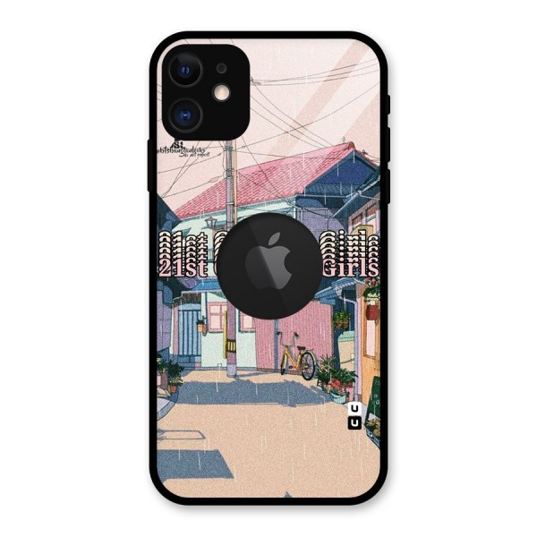 Century Girls Glass Back Case for iPhone 11 Logo Cut