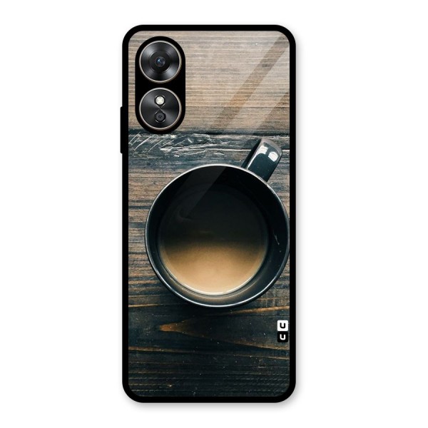 Chai On Wood Glass Back Case for Oppo A17