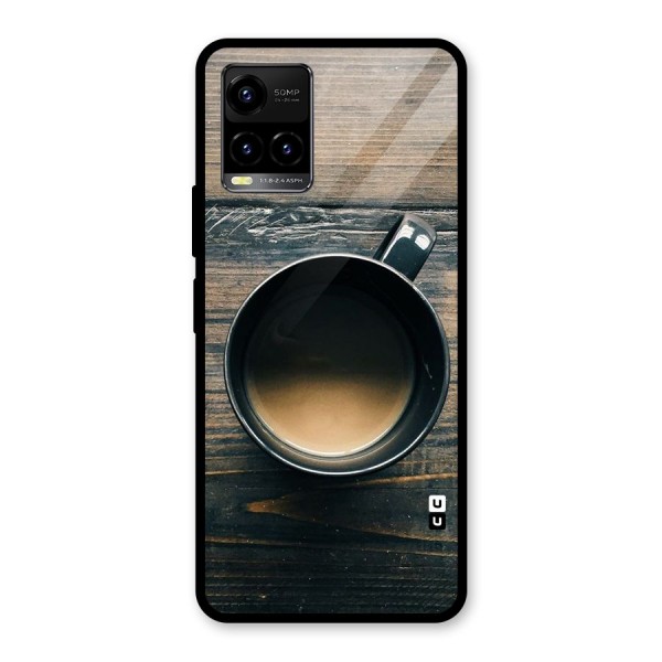 Chai On Wood Glass Back Case for Vivo Y21 2021