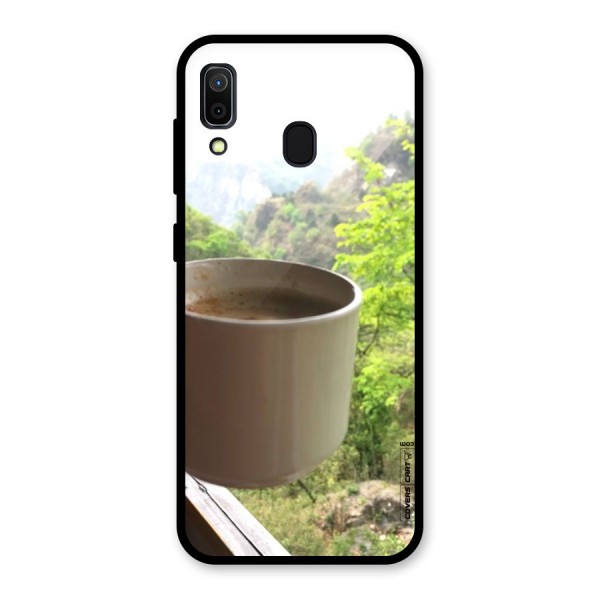 Chai With Mountain View Glass Back Case for Galaxy A30