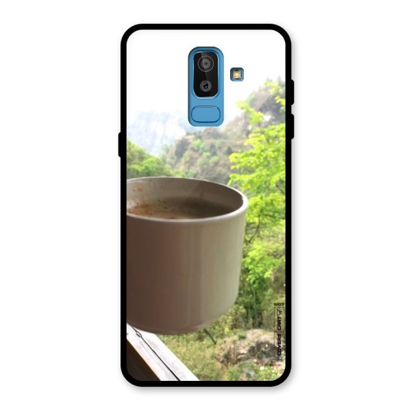 Chai With Mountain View Glass Back Case for Galaxy J8