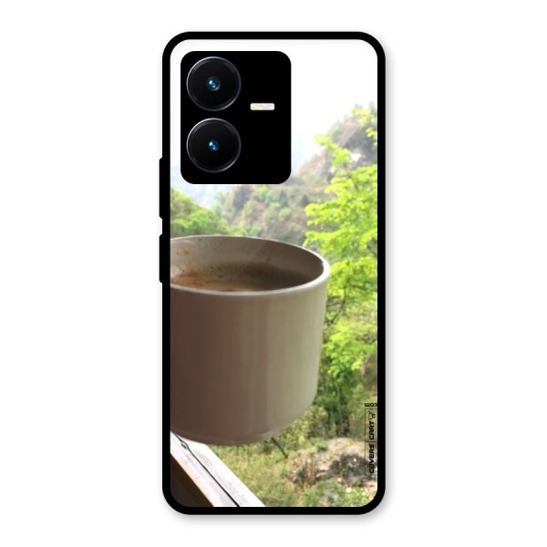 Chai With Mountain View Glass Back Case for Vivo Y22