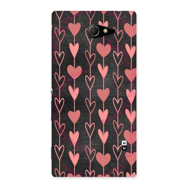 Chain Of Hearts Back Case for Sony Xperia M2