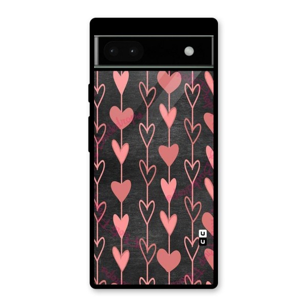 Chain Of Hearts Glass Back Case for Google Pixel 6a