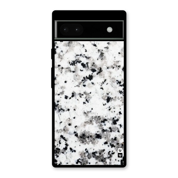 Charcoal Spots Marble Glass Back Case for Google Pixel 6a