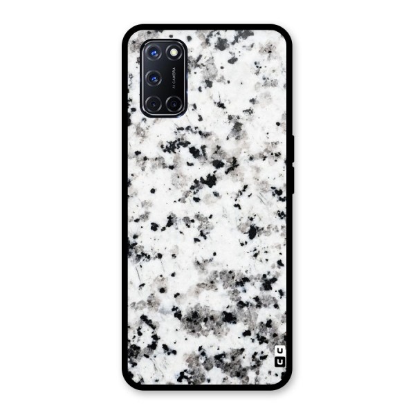 Charcoal Spots Marble Glass Back Case for Oppo A52