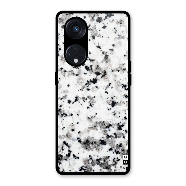 Charcoal Spots Marble Glass Back Case for Reno8 T 5G