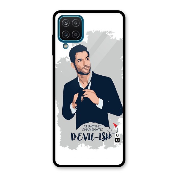 Charming Charismatic Lucifer Glass Back Case for Galaxy A12