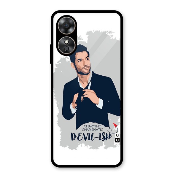 Charming Charismatic Lucifer Glass Back Case for Oppo A17