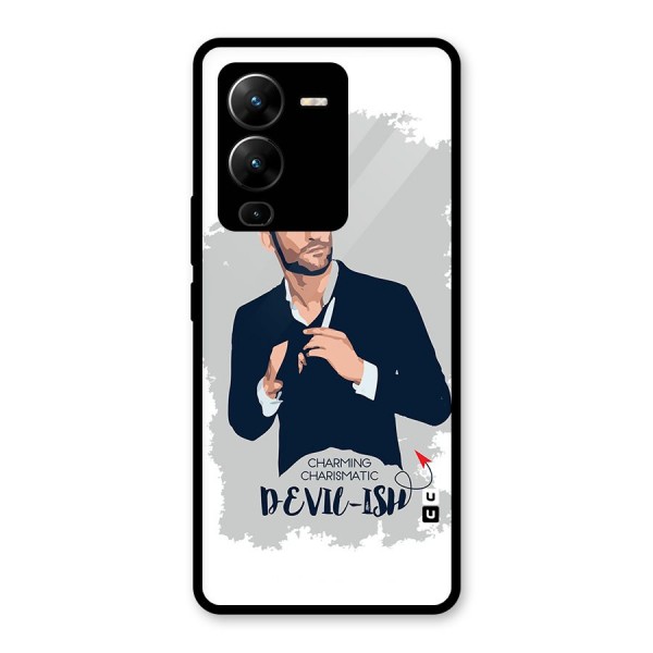 Charming Charismatic Lucifer Glass Back Case for Vivo V25 Pro