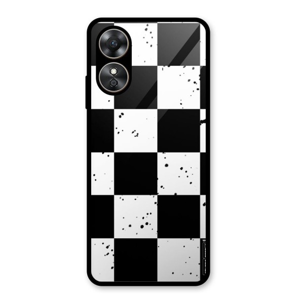 Check Mate Glass Back Case for Oppo A17