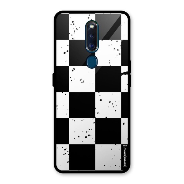 Check Mate Glass Back Case for Oppo F11 Pro