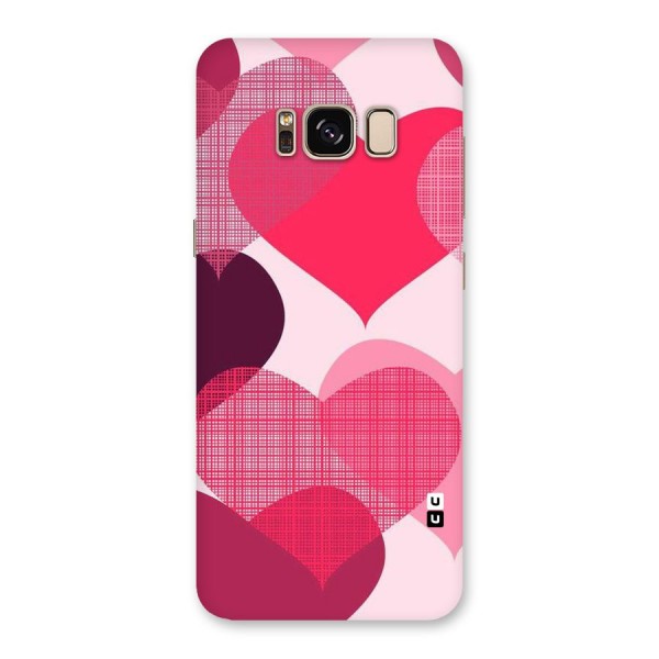 Check Pink Hearts Back Case for Galaxy S8