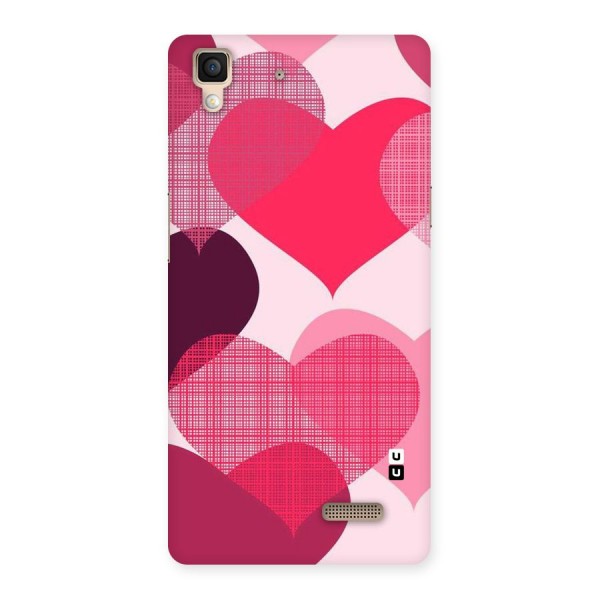 Check Pink Hearts Back Case for Oppo R7