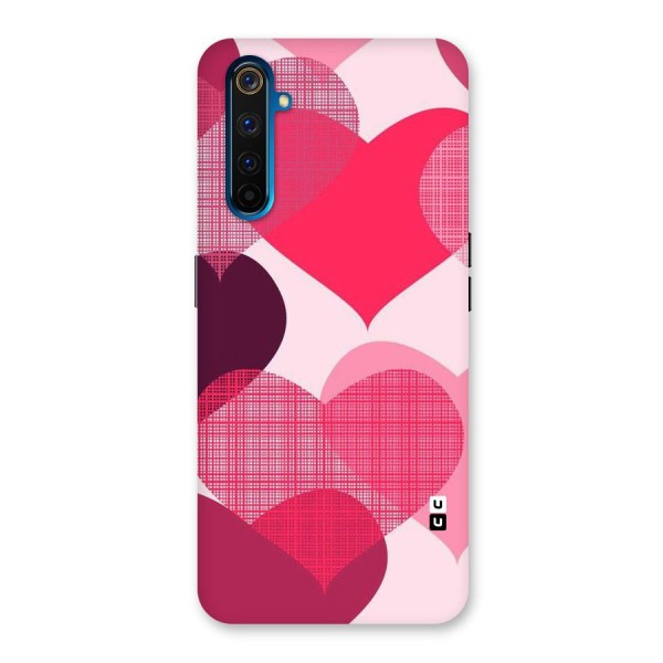 Check Pink Hearts Back Case for Realme 6 Pro